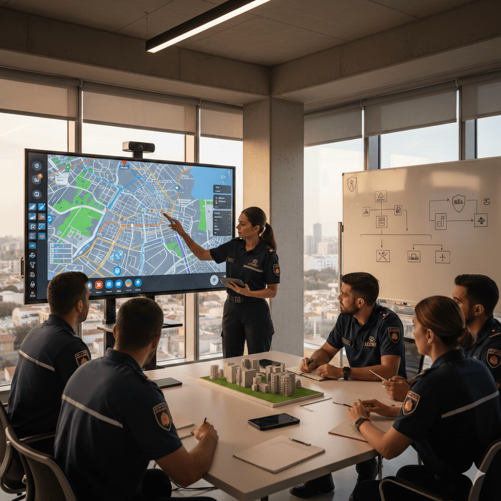 Agentes en entrenamiento físico